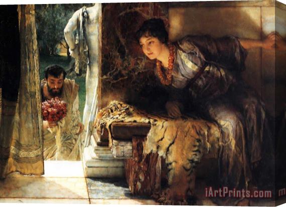 Sir Lawrence Alma-Tadema Welcome Footsteps Stretched Canvas Print / Canvas Art