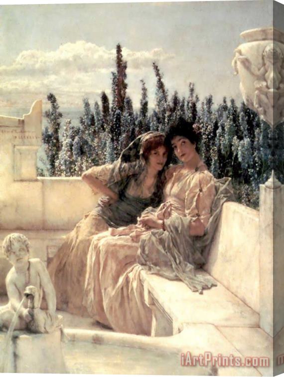 Sir Lawrence Alma-Tadema Whispering Noon Stretched Canvas Print / Canvas Art