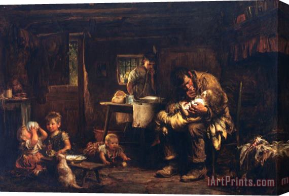 Sir Luke Fildes The Widower Stretched Canvas Print / Canvas Art