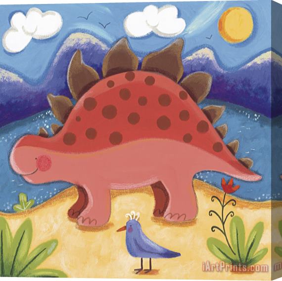 Sophie Harding Baby Steggy The Stegosaurus Stretched Canvas Print / Canvas Art