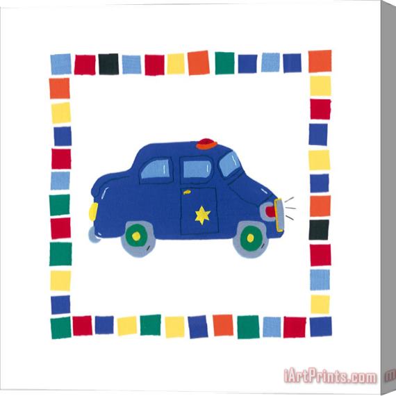 Sophie Harding Police Car Stretched Canvas Painting / Canvas Art