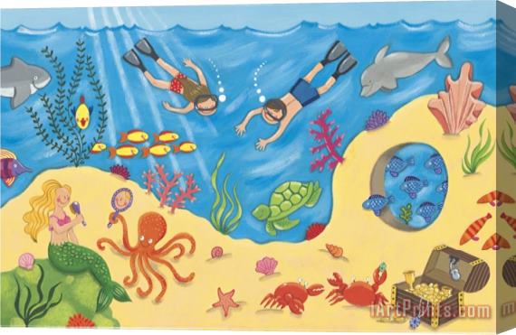 Sophie Harding Undersea Fun Stretched Canvas Painting / Canvas Art
