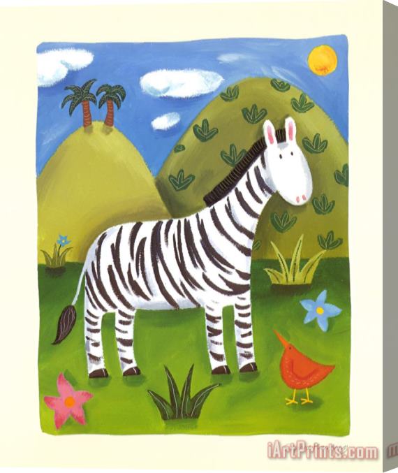Sophie Harding Zara The Zebra Stretched Canvas Painting / Canvas Art