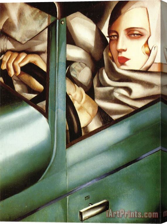 tamara de lempicka Autoportrait Tamara Dans La Bugatti Verte 1925 Stretched Canvas Print / Canvas Art