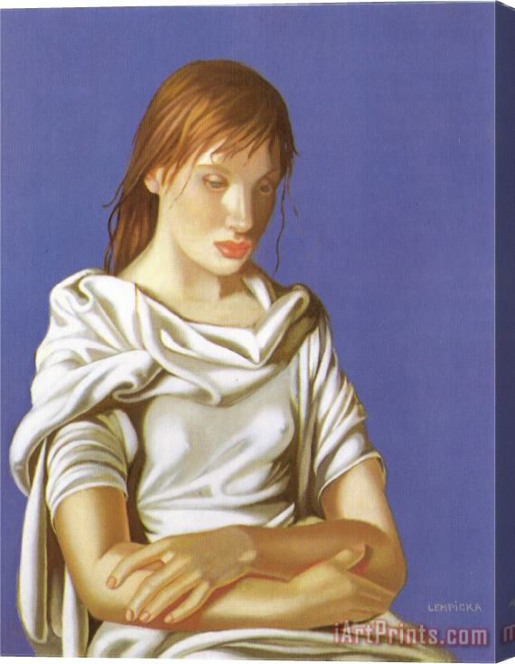 tamara de lempicka Dame En Bleu 1939 Stretched Canvas Print / Canvas Art