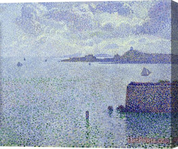 Theo van Rysselberghe Sailing Boats in an Estuary Stretched Canvas Print / Canvas Art