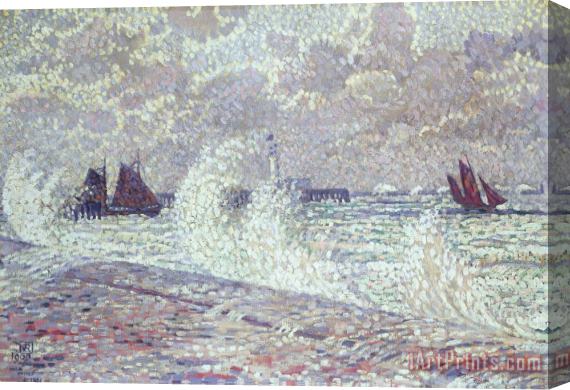 Theo van Rysselberghe The Sea during Equinox Boulogne-sur-Mer Stretched Canvas Painting / Canvas Art