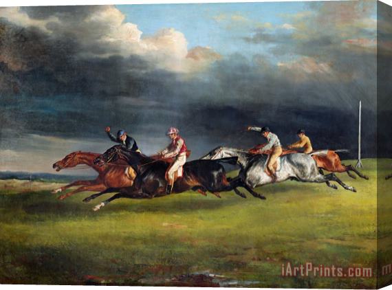 Theodore Gericault The Epsom Derby Stretched Canvas Print / Canvas Art