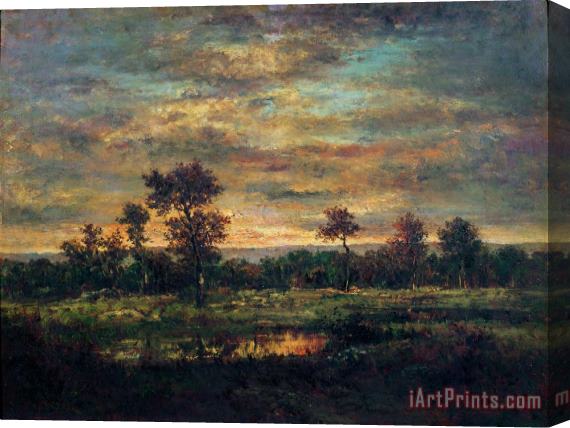 Theodore Rousseau Pond at the Edge of a Wood Stretched Canvas Print / Canvas Art