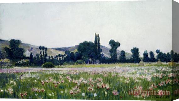 Theodore Wendel Flowering Fields, Giverny Stretched Canvas Print / Canvas Art