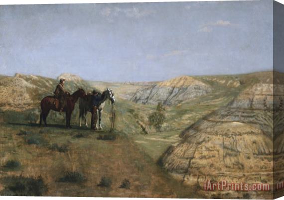 Thomas Eakins Cowboys in The Badlands Stretched Canvas Print / Canvas Art