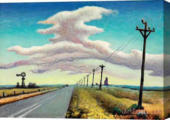Thomas Hart Benton Texas Panhandle, Route #66 Stretched Canvas Painting / Canvas Art