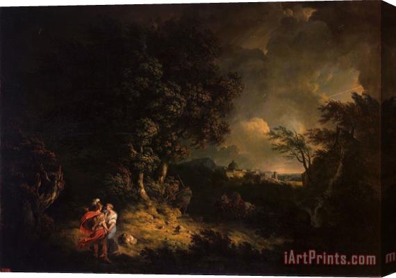 Thomas Jones Landscape with Dido And Aeneas Stretched Canvas Print / Canvas Art