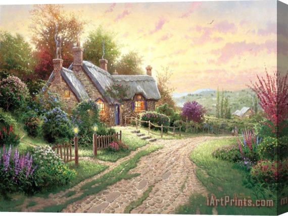 Thomas Kinkade A Peaceful Time Stretched Canvas Painting / Canvas Art