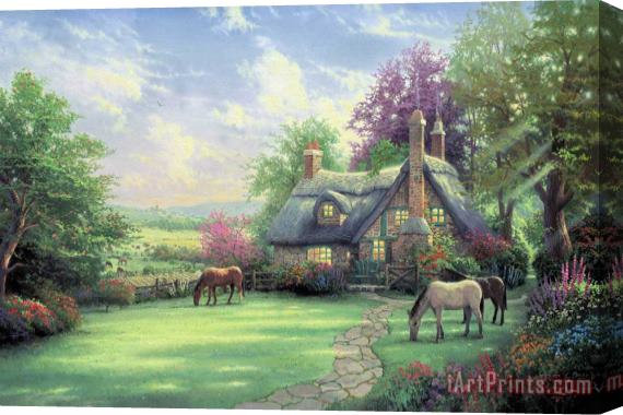 Thomas Kinkade A Perfect Summer Day Stretched Canvas Print / Canvas Art