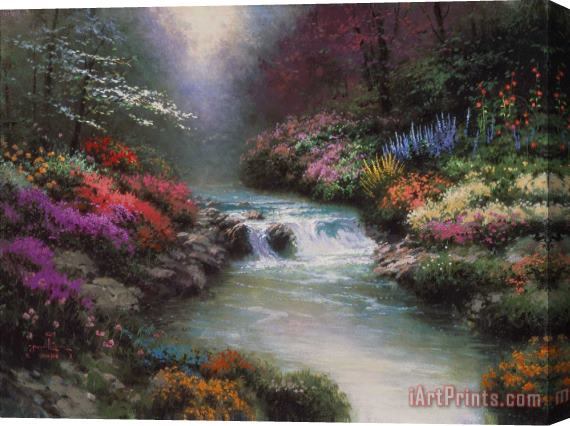 Thomas Kinkade Beside Still Waters Stretched Canvas Painting / Canvas Art