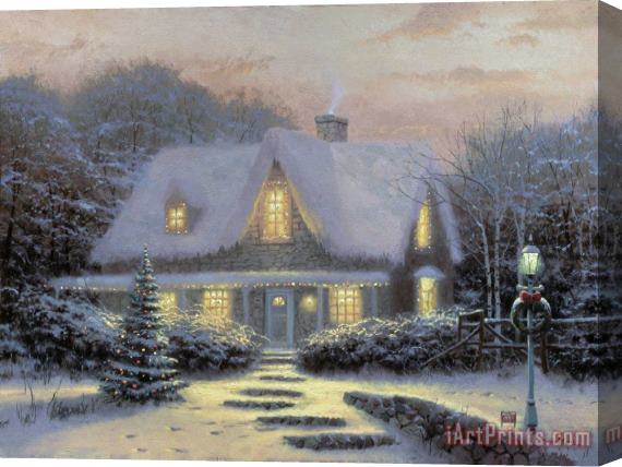 Thomas Kinkade Christmas Eve Stretched Canvas Print / Canvas Art
