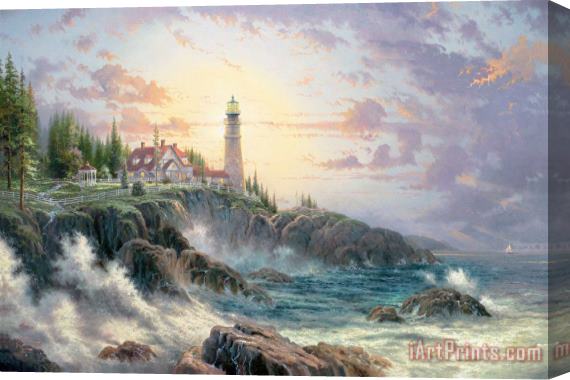 Thomas Kinkade Clearing Storms Stretched Canvas Painting / Canvas Art