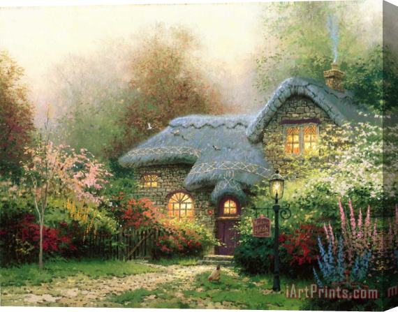 Thomas Kinkade Heather's Hutch Stretched Canvas Painting / Canvas Art