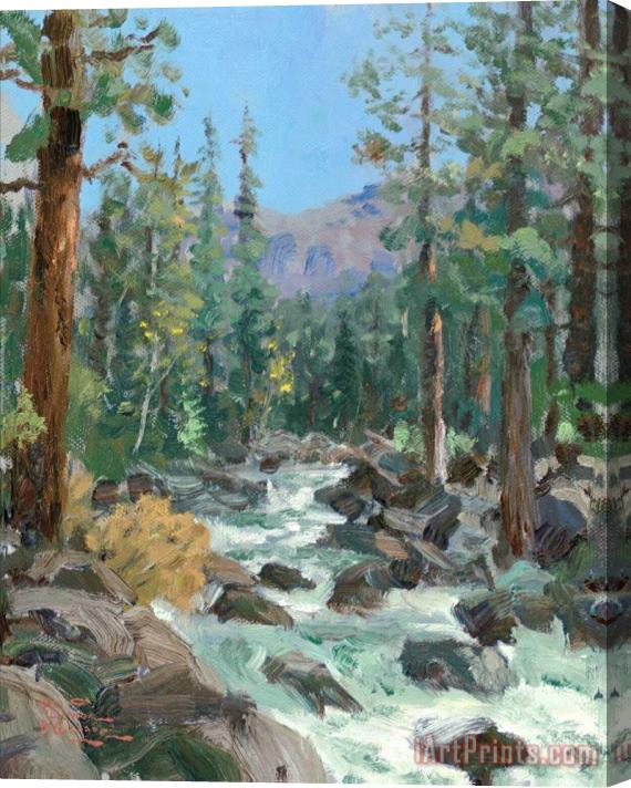 Thomas Kinkade High Country River Stretched Canvas Painting / Canvas Art