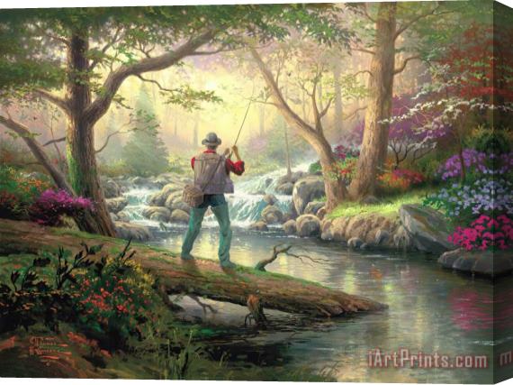 Thomas Kinkade It Doesn't Get Much Better Stretched Canvas Print / Canvas Art