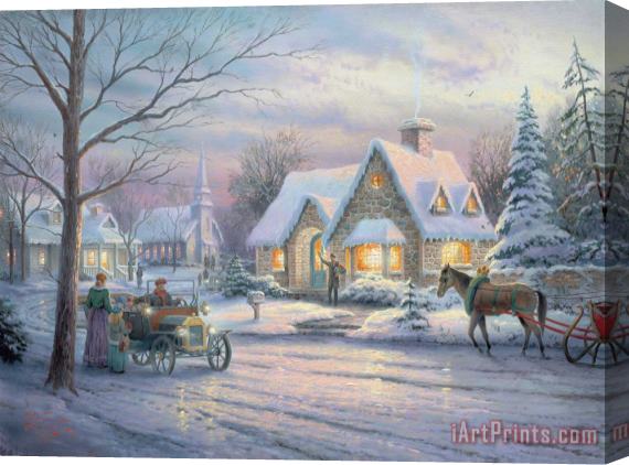 Thomas Kinkade Memories of Christmas Stretched Canvas Print / Canvas Art