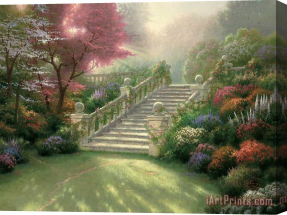 Thomas Kinkade Stairway to Paradise Stretched Canvas Painting / Canvas Art