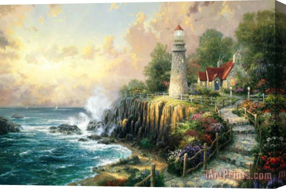 Thomas Kinkade The Light of Peace Stretched Canvas Painting / Canvas Art