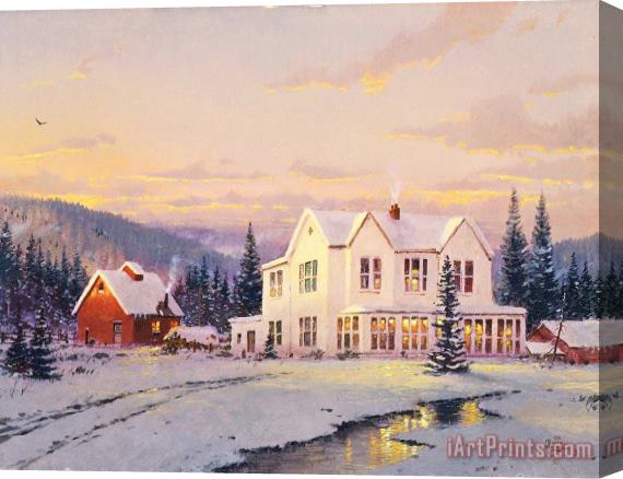 Thomas Kinkade The Lights of Home Stretched Canvas Painting / Canvas Art