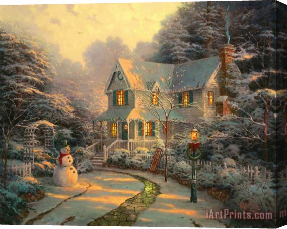 Thomas Kinkade The Night Before Christmas Stretched Canvas Print / Canvas Art