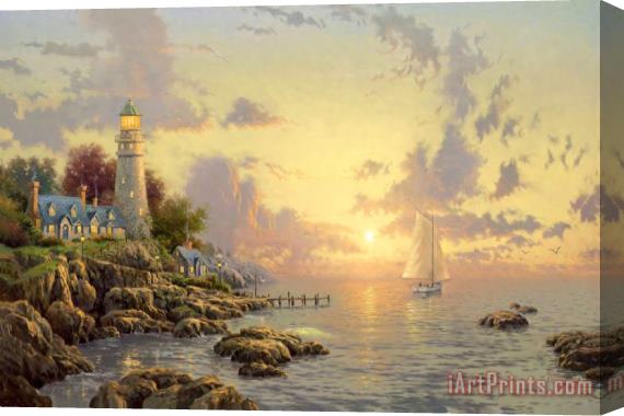 Thomas Kinkade The Sea of Tranquility Stretched Canvas Painting / Canvas Art