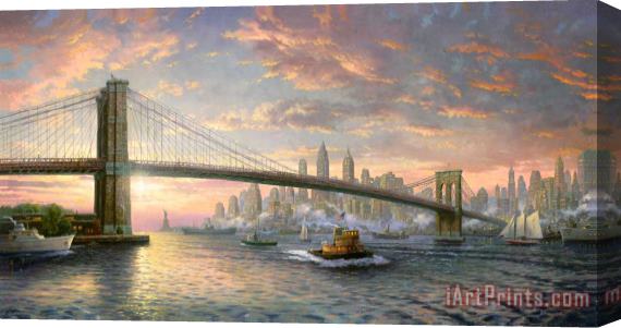 Thomas Kinkade The Spirit of New York Stretched Canvas Painting / Canvas Art