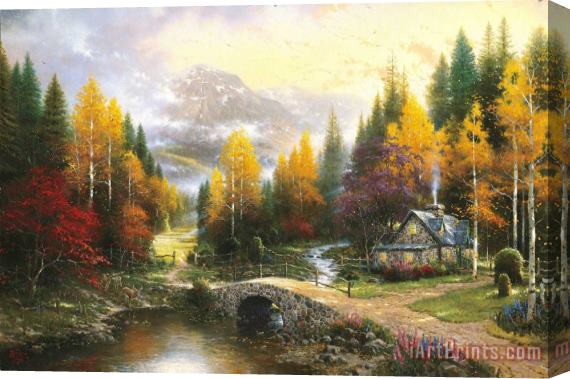 Thomas Kinkade The Valley of Peace Stretched Canvas Print / Canvas Art