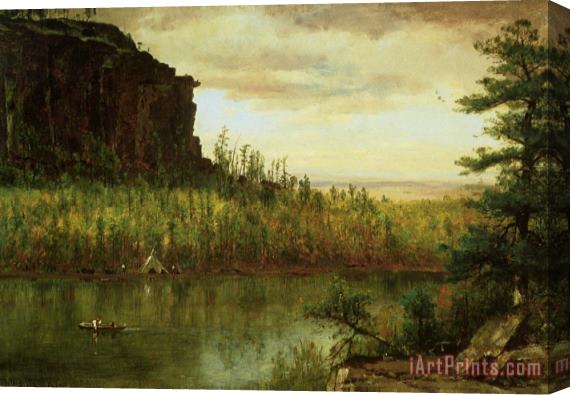 Thomas Worthington Whittredge Landscape Near Fort Collins Stretched Canvas Painting / Canvas Art