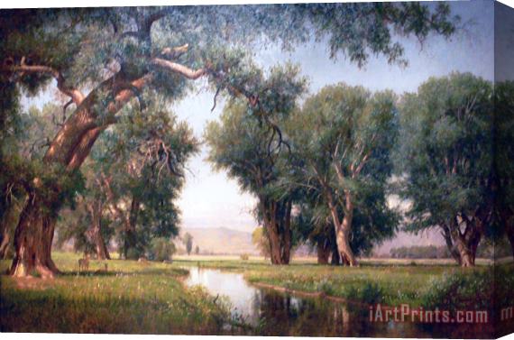 Thomas Worthington Whittredge On The Cache La Poudre River Stretched Canvas Painting / Canvas Art
