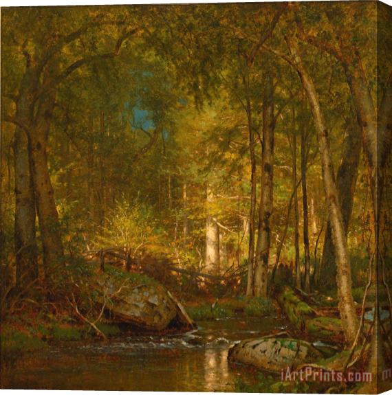 Thomas Worthington Whittredge Sunlight in The Forest Stretched Canvas Painting / Canvas Art
