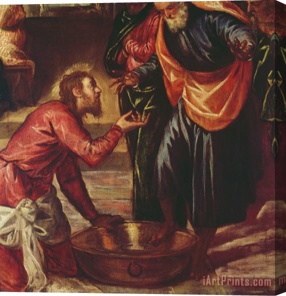 Tintoretto Christ Washing the Feet of the Disciples Stretched Canvas Painting / Canvas Art