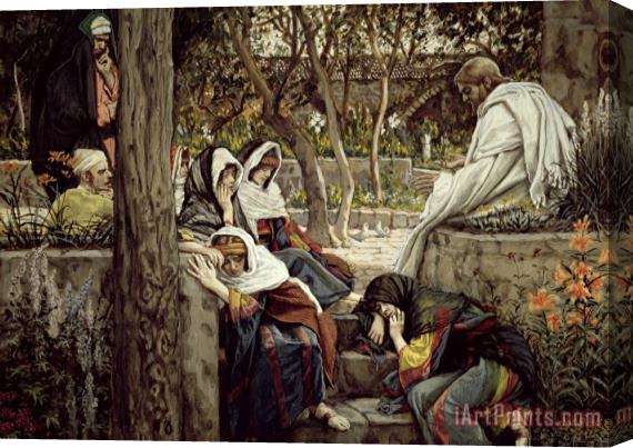 Tissot Jesus at Bethany Stretched Canvas Print / Canvas Art