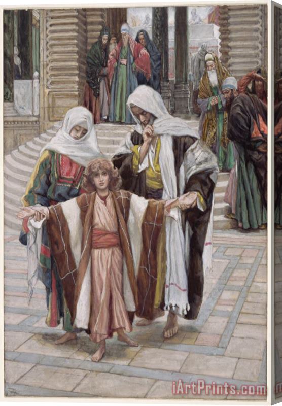 Tissot Jesus Found in the Temple Stretched Canvas Painting / Canvas Art