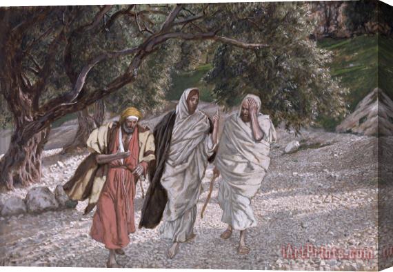 Tissot The Disciples on the Road to Emmaus Stretched Canvas Print / Canvas Art