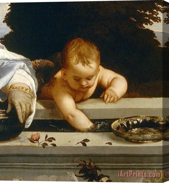 Titian Angel Of Sacred And Profane Love Detail Stretched Canvas Print / Canvas Art