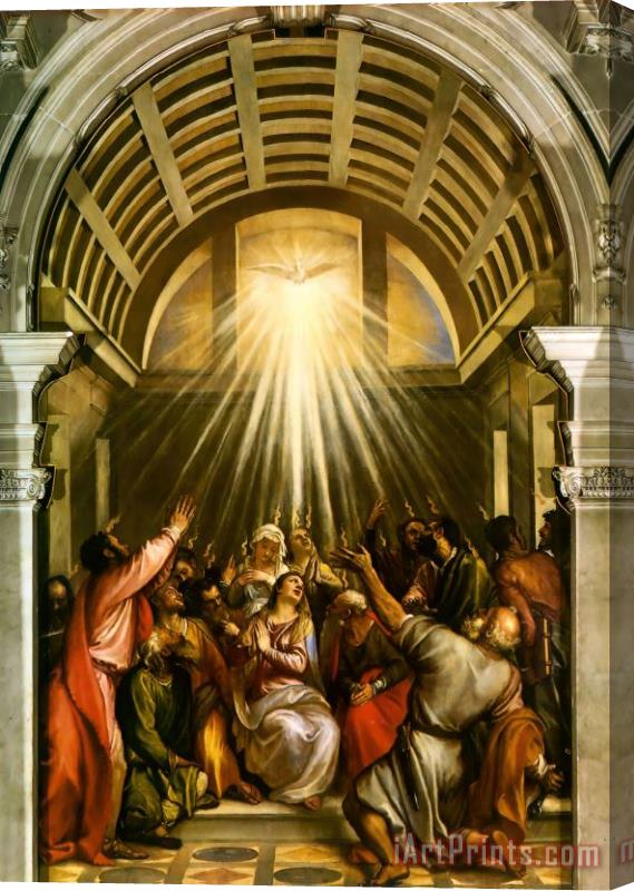Titian Pentecost Stretched Canvas Print / Canvas Art