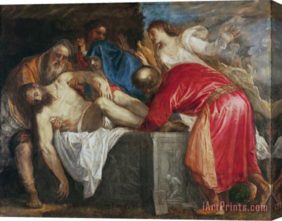 Titian The Entombment of Christ Stretched Canvas Print / Canvas Art