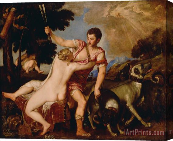 Titian Venus And Adonis Stretched Canvas Print / Canvas Art