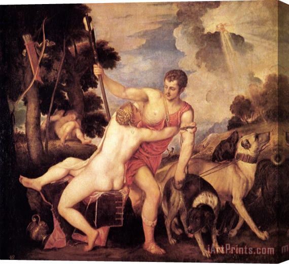Titian Venus And Adonis Stretched Canvas Print / Canvas Art