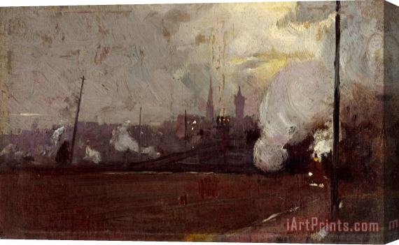Tom Roberts Evening Train to Hawthorn Stretched Canvas Painting / Canvas Art