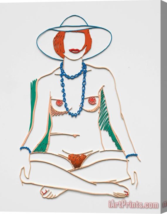 Tom Wesselmann Monica Cross Legged with Beads, 2004 Stretched Canvas Print / Canvas Art