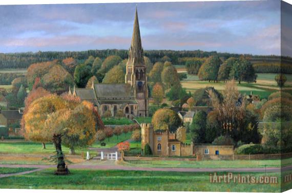 Trevor Neal Edensor - Chatsworth Park - Derbyshire Stretched Canvas Print / Canvas Art