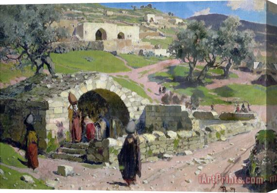 Vasilij Dmitrievich Polenov The Virgin Spring in Nazareth Stretched Canvas Print / Canvas Art