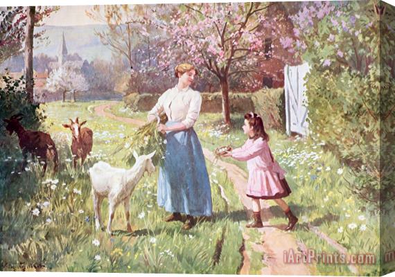 Victor Gabriel Gilbert Easter Eggs in the Country Stretched Canvas Print / Canvas Art